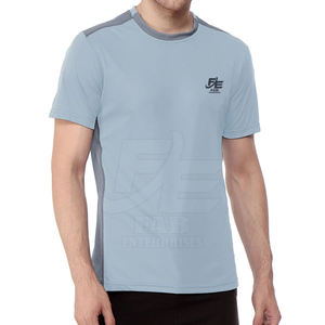 Camisetas de algodón liso para hombre, venta al por mayor, camiseta con logotipo personalizado para hombre, Camiseta básica diaria transpirable OEM - Product Image 1