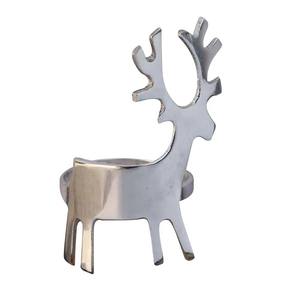 Rond de serviette en or de renne de charme Décor de table de fête parfait pour les fêtes de mariage de Noël et le cadre de repas de vacances élégant - Product Image 2