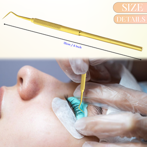 Extensión de pestañas Herramienta de elevación de pestañas Peine de elevación permanente para levantar y separar pestañas con diseño texturizado Acero inoxidable - Product Image 2