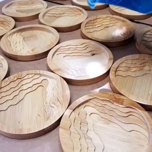 Posavasos de madera de nogal de resina inteligente para decoración del hogar posavasos de madera de resina epoxi posavasos de lujo personalizados para bebidas - Product Image 1