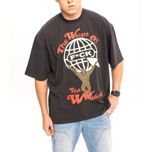 Wholesale Classic 100% Cotton Men's T-Shirts Round Neck 3D Puff Print t Shirt Plain Plus Size <b>Foam</b> Print TShirts for Men's - Product Image 2