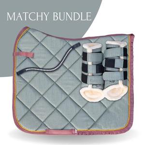 Équipement de dressage pour chevaux en gros, confortable, respirant, durable, ensemble de tapis de selle tout usage 4 pièces, logo personnalisé, OEM, coton - Product Image 2