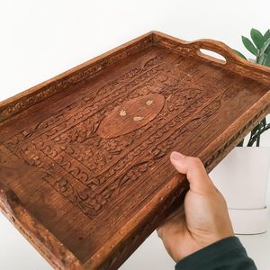 Engraved Buffalo Bone <b>Photo</b> <b>Frame</b> High Quality Handmade Modern Dining Decorative Serving Tray - Product Image 2