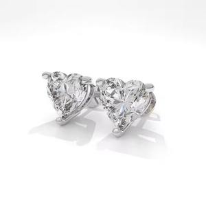 Luxury Women's <b>Hoop</b> <b>Earrings</b> Crafted In 10K <b>silver</b> With Lab Grown Round Diamond Dangle Style fashionable <b>earrings</b> - Product Image 4