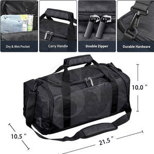Nouveauté Sac de sport de voyage en nylon PU solide de haute qualité Sac de sport pour sports d'extérieur avec compartiment - Product Image 4