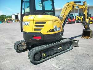 Mini-excavatrice Sany SY35U d'occasion de haute qualité, année 2022, avec moteur Yanmar, boîte de vitesses et roulements, en stock, à vendre - Product Image 4