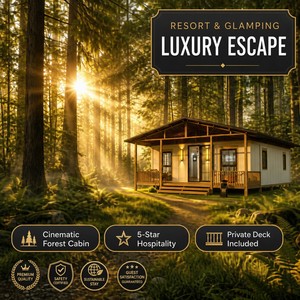 Maison pliable à double aile de style pod côtier écologique pour une séjour durable dans une station balnéaire et un tourisme naturel - Product Image 1