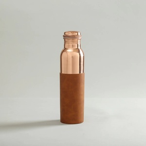 Pure Copper Silver Finished Leak-Proof <b>Bottle</b> with High Quality Grip Dishwasher Safe & Rope for Business Wedding Gifts Gym Yoga - Product Image 4