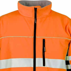 Chaqueta de Seguridad con Cremallera Personalizada para Hombre, Ropa de Trabajo con Franjas Reflectantes de Alta Visibilidad - Product Image 3
