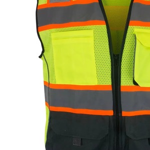 Uniforme de trabajo de alta visibilidad personalizable, gran oferta, chaleco de seguridad reflectante, cierre de cremallera, ropa exterior transpirable para otoño - Product Image 6