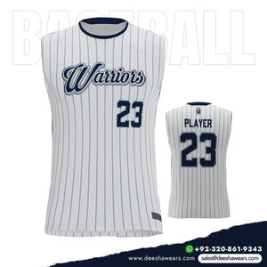 Maillot de baseball sans manches à col rond pour homme, uniforme d'équipe personnalisé, vêtements de sport respirants, 100% polyester, antibactérien - Product Image 4