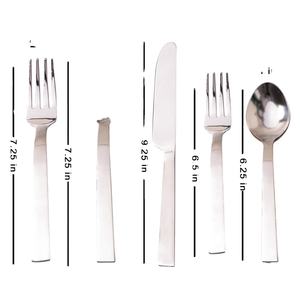 Nouvel arrivage Ensemble de couverts en acier inoxydable de haute qualité avec poignées à nœuds design Vente en gros de couverts en métal pour la maison et les hôtels - Product Image 1