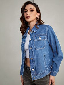 Chaqueta Jaens Mujer Con Botón Para Mujer Con Personalización En La Mejor Calidad Made In Pakistan - Product Image 4