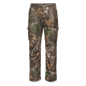 Pantalon d'extérieur pour hommes corpulents, ventilé, doublé polaire, avec poches cargo en polyester, pour la randonnée et la chasse, motif camouflage - Product Image 4
