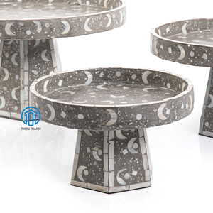 Elevate Your Home Decor Mother of Pearl Stand Handmade MOP <b>Shell</b> Cake Stand Capiz <b>Shell</b> <b>Chocolate</b> Stand Made in Vietnam - Product Image 4