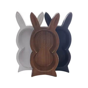 Bol à pâte de lapin sculpté à la main Bol à pâte en bois pour la fabrication de bougies OEM Bol à pâte rustique blanc vintage personnalisé pour la décoration de la maison - Product Image 4