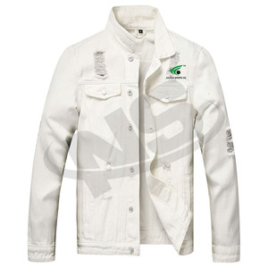 Chaqueta vaquera asequible de color sólido para hombre, Chaquetas vaqueras de invierno personalizadas OEM, ropa de calle duradera de última moda - Product Image 4