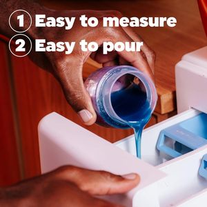 Détergent à lessive liquide concentré 80% d'ingrédients actifs, parfum original, compatible HE, 100 lavages, 132 fl oz, écologique - Product Image 6