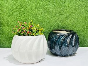 Vente en gros de pots de fleurs traditionnels durables en céramique émaillée de meilleure qualité Grand ensemble de décoration extérieure pour la maison Application de jardin 1-6 - Product Image 3