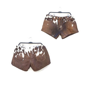 Pantalones Cortos de Cuero Vacuno de Alta Calidad para Hombre, Color Sólido, Elegantes y Cómodos, Cierre Elástico en la Cintura, Diseño Casual Impermeable - Product Image 6