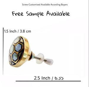 Brass Mother of Pearl Knobs & Pull Handle Handicrafts for Bedroom Kitchen Bathroom Living Room Wardrobe Drawers & <b>Doors</b> - Product Image 3