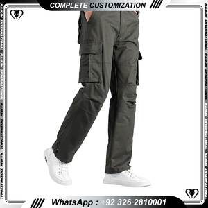 กางเกงคาร์โก้แฟชั่นผู้ชายกางเกงคาร์โก้แบบหลายกระเป๋าสำหรับผู้ชายแนวสตรีทฮิปฮอปสำหรับผู้ชาย - Product Image 2