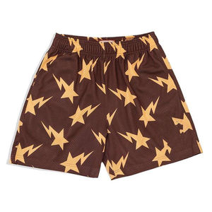 Pantalones cortos de playa de malla de poliéster de verano ecológicos personalizados OEM al por mayor pantalones cortos de verano sólidos bolsillos de sublimación pantalones cortos de playa - Product Image 1