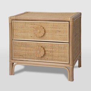 Prix de gros armoire naturelle pour bébé armoire à tiroir pour tout-petits armoire d'organisation pour enfants avec 2 tiroirs - Product Image 1