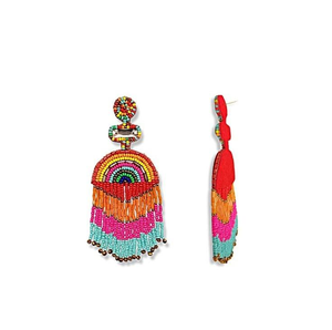 Elegant Customized Seed Beads Beaded <b>Earrings</b> Unique Modern Summer Style Embroidery <b>Fashion</b> <b>Drop</b> <b>Earrings</b> - Product Image 2