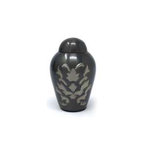 Style floral petites urnes de crémation souvenir mémorial Pet cendres urne artisanat en métal fait à la main funéraire personnalisé urne de crémation - Product Image 3
