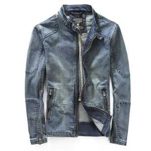 แจ็คเก็ตยีนส์ผ้าแคนวาสสไตล์วินเทจสำหรับผู้ชาย มีฮู้ด ทรงสลิมฟิต พร้อมโลโก้ด้านหน้า เหมาะสำหรับสไตล์ลำลองและงานเทศกาล - Product Image 5