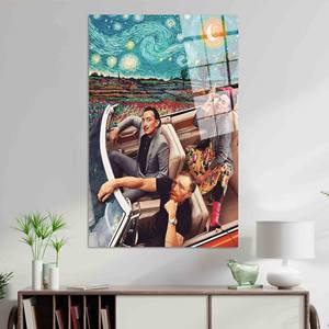 Decoración Moderna en Lienzo: Obras Maestras Impresas Inspiradas en Frida, Van Gogh, Dali, ARTE EN VIDRIO TEMPLADO - Product Image 1