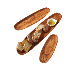 Modern 2025 <b>Set</b> of 3 Decorative Wood <b>Serving</b> Platter Unique Polished Natural Finished Wooden Platter Manufacturer - Product Image 4