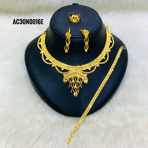 ชุดสร้อยคอแฟชั่นดูไบชุบทอง24K ชุดต่างหูกำไลข้อมือวัสดุทองแดงสำหรับไก่งวงบัลแกเรียเยอรมนี - Product Image 2