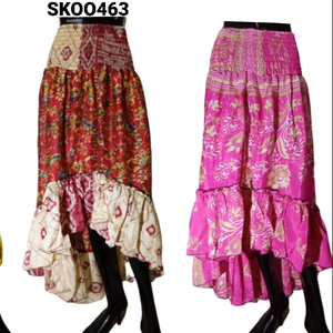 Jupe longue imprimée indienne bohème multicolore élégante pour femmes, tendance et chic pour les soirées - Product Image 1