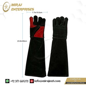 Guantes de cuero con logotipo personalizado resistentes al calor y al fuego para soldar, guantes a prueba de mordeduras para manejo de animales, guantes para manejo de mascotas Tig Mig Bird Snake - Product Image 4