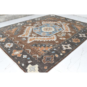 Alfombra de Lana de Alta Calidad con Diseño Floral Abstracto, Anudada a Mano, Antideslizante, Interior, Cómoda, Acogedora, Moderna, con Base de Látex en Tono Óxido, para Todos los Estilos de Hogar - Product Image 3