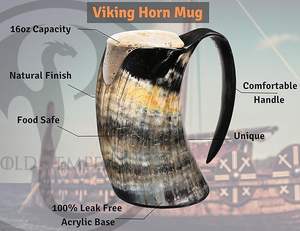 Mug à boire en corne artisanal pour cosplay médiéval, véritable mug à boire en corne de bœuf pour la bière artisanale, de CRAFT ZONE EXPORT - Product Image 5