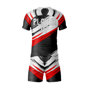Ensemble de maillot et short de football personnalisé pour hommes, nouveaux designs 2026, sublimé, 100% polyester, écologique, prix bas, uniformes - Product Image 2