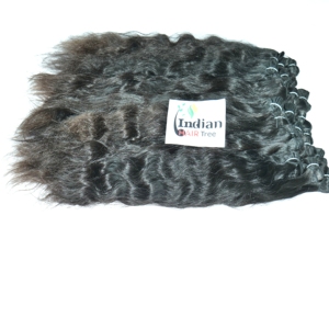 Extensions de cheveux vierges humains non traités, ondulés, en mèches, double trame machine, cuticules alignées, couleur naturelle noire, origine vietnamienne - Product Image 3