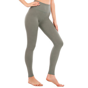 เลกกิ้งเล่นโยคะเอวสูงสำหรับผู้หญิงกางเกงออกกำลังกายเล่นฟิตเนสแบบปรับแต่งได้สีพื้นระบายอากาศได้สำหรับฤดูใบไม้ผลิ - Product Image 3