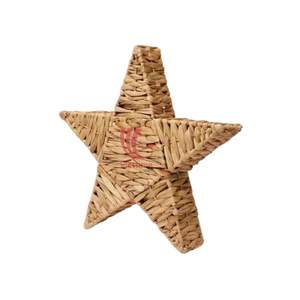 Adorno de estrella de jacinto de agua tejido hecho a mano para el árbol de Navidad superior Exhibición festiva interior y exterior Venta de Navidad - Product Image 1