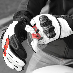 Gants de moto en cuir de haute qualité avec écran tactile respirant Caractéristique Nouvel accessoire high-tech tendance - Product Image 4