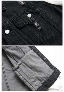 Veste en jean pour hommes de qualité supérieure avec patch cousu OEM personnalisé veste en jean personnalisable à capuche en coton respirant vente en gros - Product Image 6