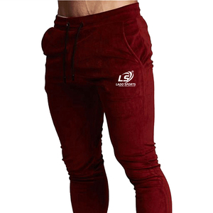 กางเกงวอร์มเอวสูงสไตล์ลำลองของผู้ชายน้ำหนักเบาผ้าใบปรับได้ทนทานส่งตรงจากโรงงาน - Product Image 4