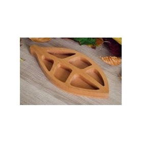 Plateau et assiette en bois Feuille de bois naturel Assiette à thé Plats de mode créatifs Plat à sushi en bois massif - Product Image 3