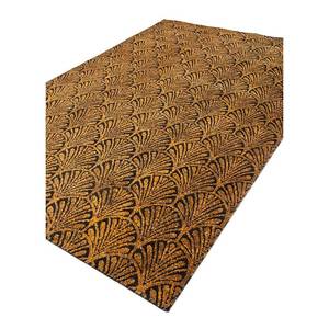 Alfombras Anudadas a Mano de Lana y Seda de Bambú con Patrón Geométrico Azalea para Decoración de Sala de Estar, Disponibles en Gris Negro-LRB(1686) - Product Image 2