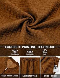 Survêtements pour hommes Full Zip Pullover et pantalons de survêtement baggy avec poches - Product Image 2