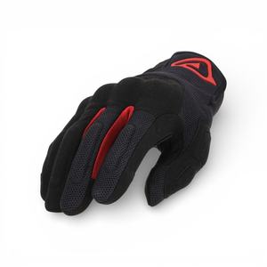 Guantes de Motociclismo Acerbis CE Pyramid de Verano, Medios Dedos, Protección de Nudillos, Hechos de Cuero y Algodón para Conducir en Invierno - Product Image 3