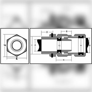 Prensaestopas de Latón de Doble Compresión Resistente a la Intemperie de Alta Calidad SFP01SSA 12ET Rosca M12 IP66 para Cables de 8 a 10 mm - Product Image 4